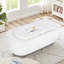 Banc de rangement rembourré en velours Laxmy-1732221416