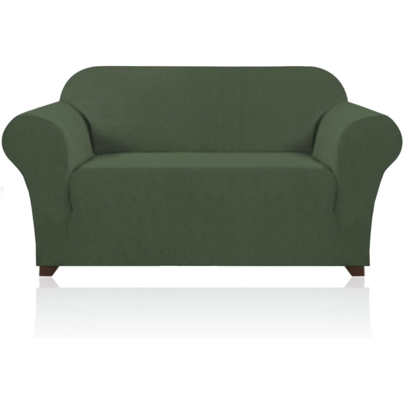 Sofa Slipcover, Green Polyester Blend, 2" H x 11" W x 14" D