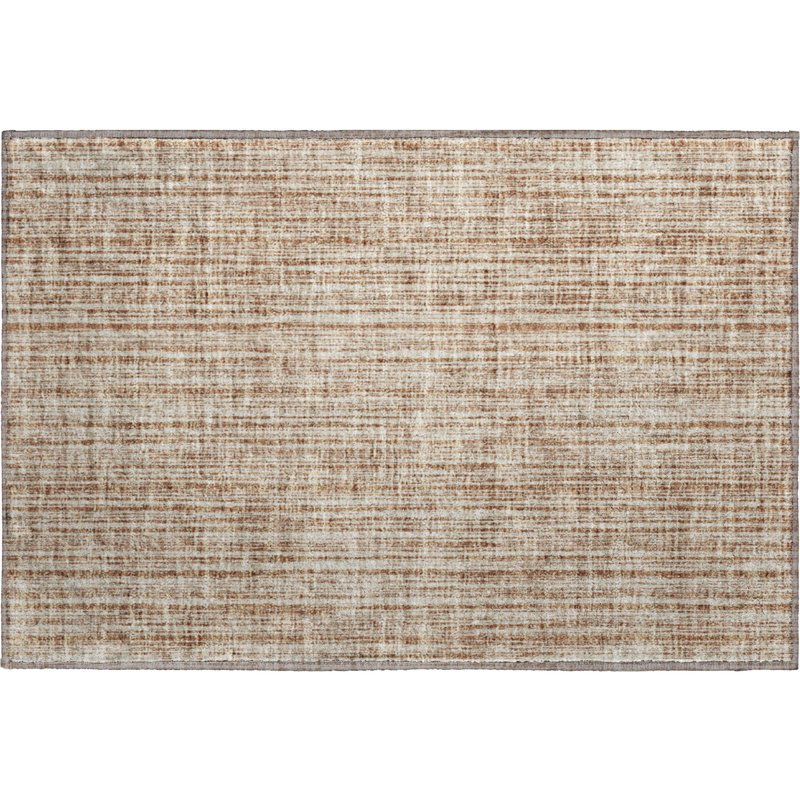 Premium Machine Washable Prisco Paprika Rug, Rectangle 1'8" x 2'6"