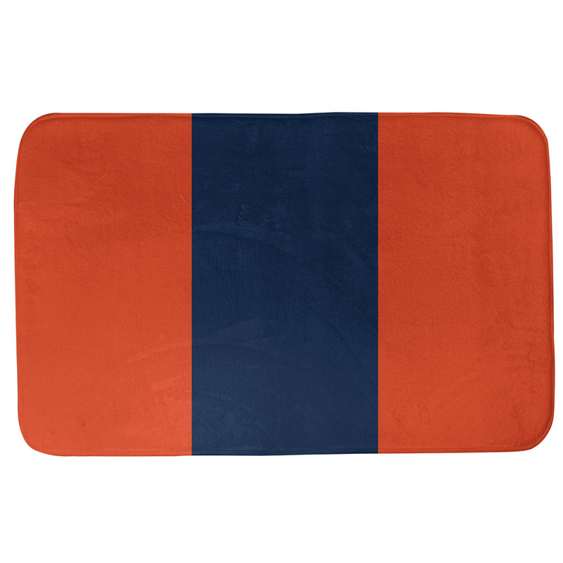 Tapis pour salle de bain Houston, l 21 po x L 34 po, Orange / milieu bleu marine