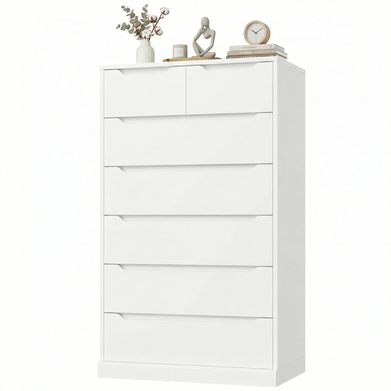 Commode 7 tiroirs, Blanc
