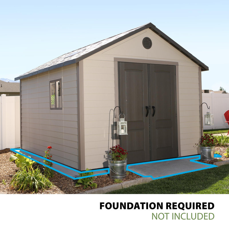 15 Ft. x 8 Ft. High-Density Polyethylene (Plastic) Steel Reinforced Outdoor Storage Shed