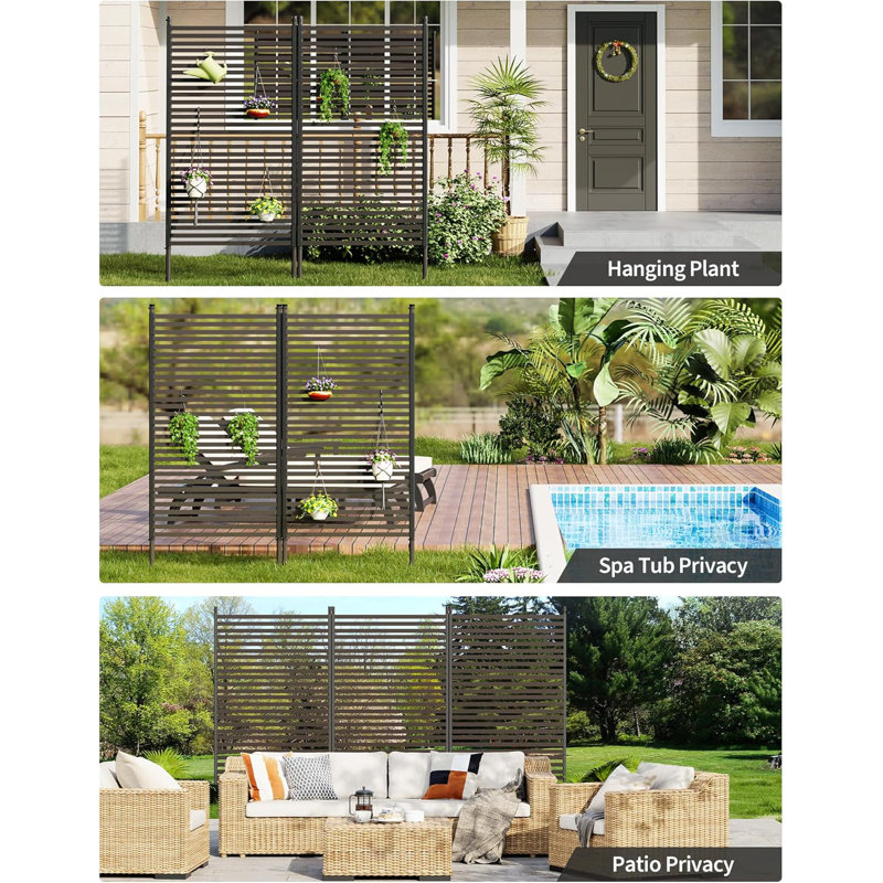 Freestanding Plastic Privacy Screen, Weatherproof