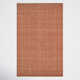 Rectangle Fleurette Solid Color Hand Loomed Polyester Area Rug in Orange