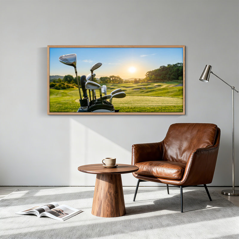 Tableau encadré sur toile représentant un terrain de golf (1 pièce), 147 x 71 cm, 58 po x 28 po