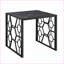 Ensemble de tables basses modernes 3 pièces pour le salon: plateau en verre trempé à imprimé marbre facile à nettoyer et amp; Base robuste en métal noir