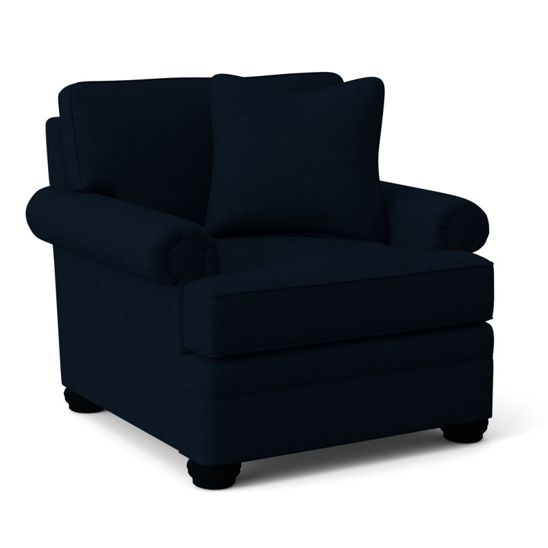 Kensington Armchair, Taupe Plaid; 0126-73, Black Finish