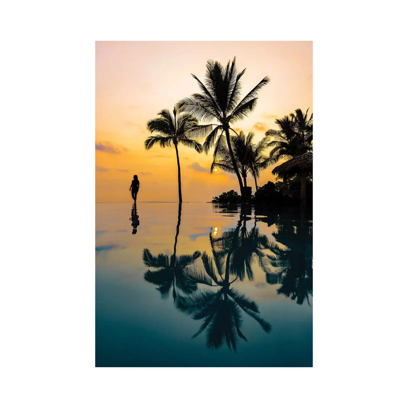 Relaxation Sunset by Lucas Moore - Wrapped Canvas Print, 20.32 cm H x 30.48 cm W