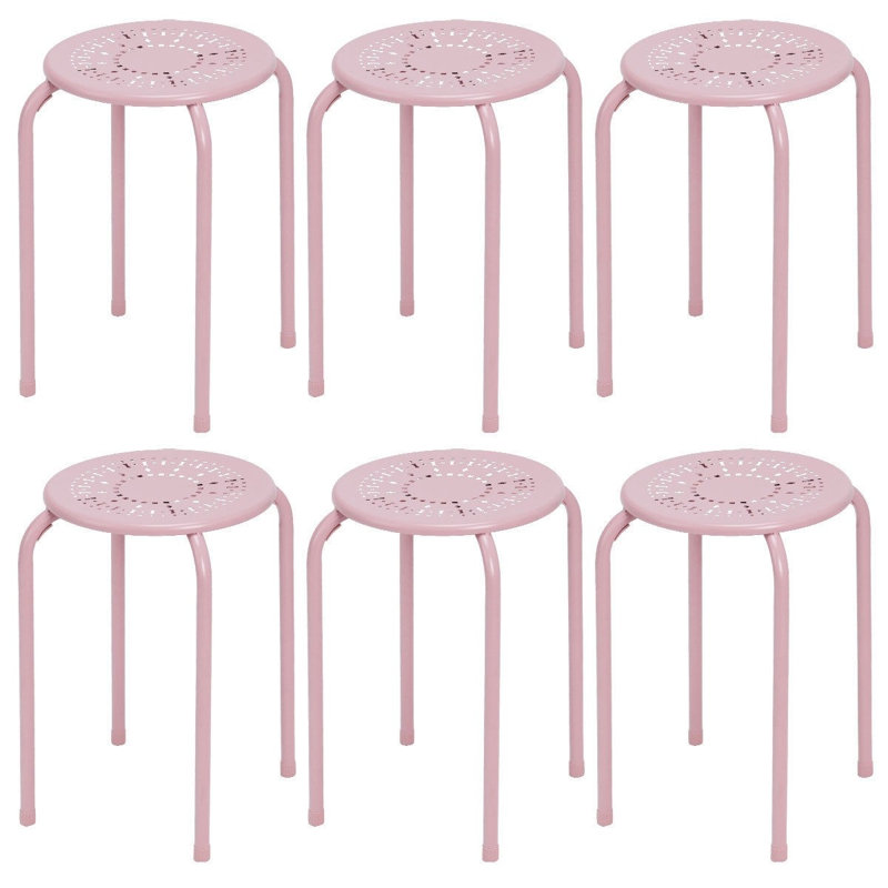 Tabouret court 17,5 po Irey, Rose
