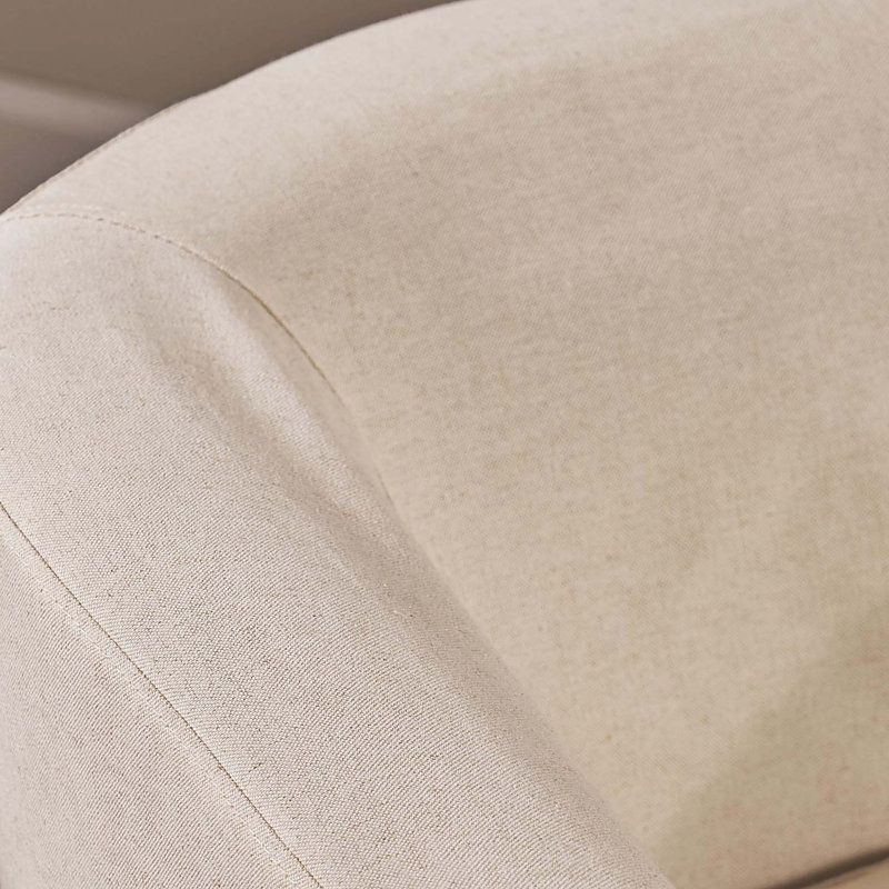 Chaise pivotante avec housse amovible, Tissu naturel