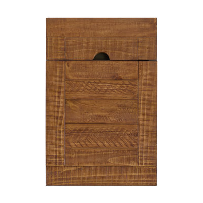 Jakendra Solid Wood End Table with Storage and Built-In Outlets