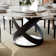 Suzzie Modern Round Dining Table, Sintered Stone Tabletop with Lazy Susan, Carbon Steel Base Pre-Assembly