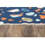 Tapis bleu marine tissé à plat à la main Jem Terri-45257174