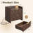  Nightstand Set Of 2, Storage End Table With 2 Drawer Unit, Charging Bedside Table For Bedroom And Living Room, Walnut-312673667