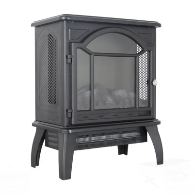 3D Flame Electric Infrared Quartz Fireplace Stove With Remote Control, For Cozy And Energy-Efficient Heating