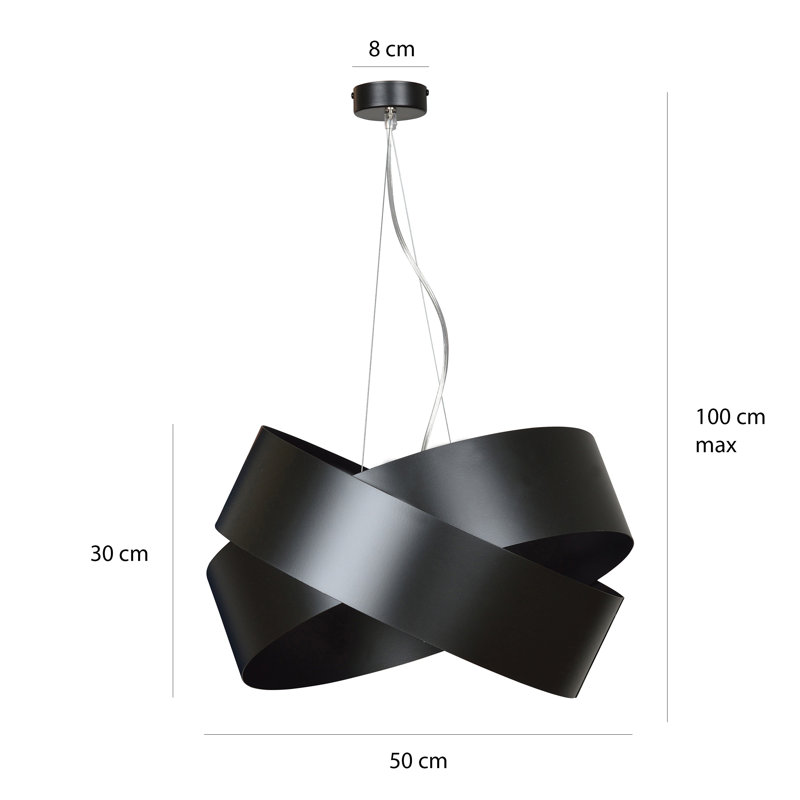 Oldsmar 3 - Light Geometric Pendant, Black