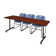 Kobe T-Base Training Seminar Table, 2 Zeng Stack Chairs