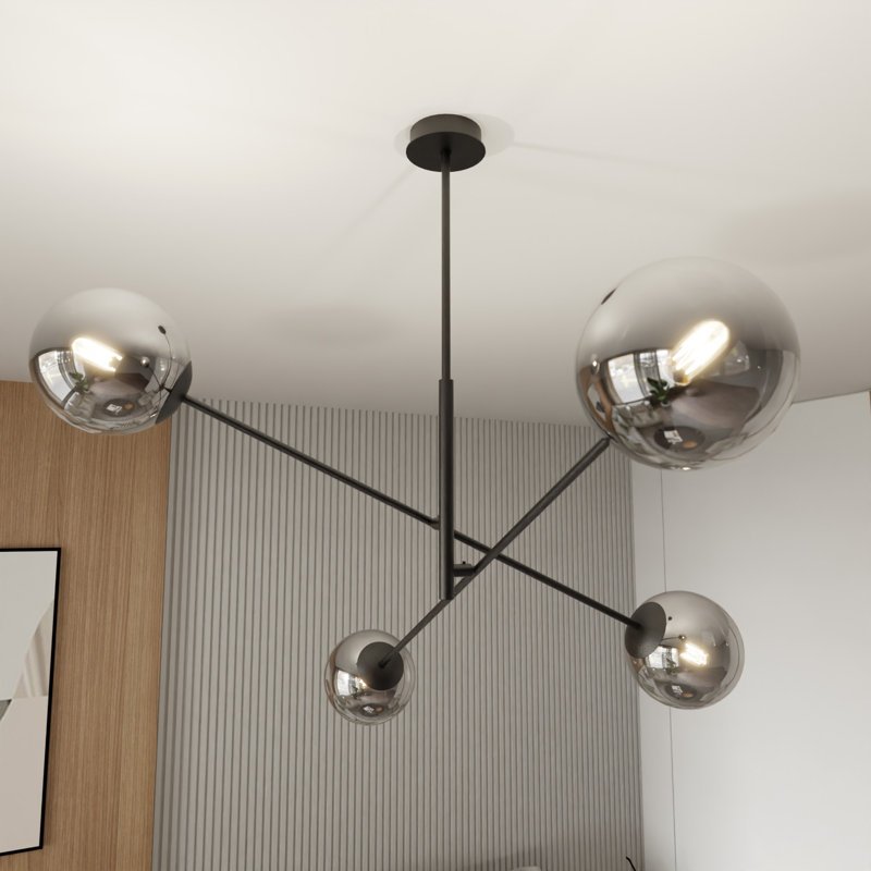 4 - Light Sputnik Chandelier, Graphite
