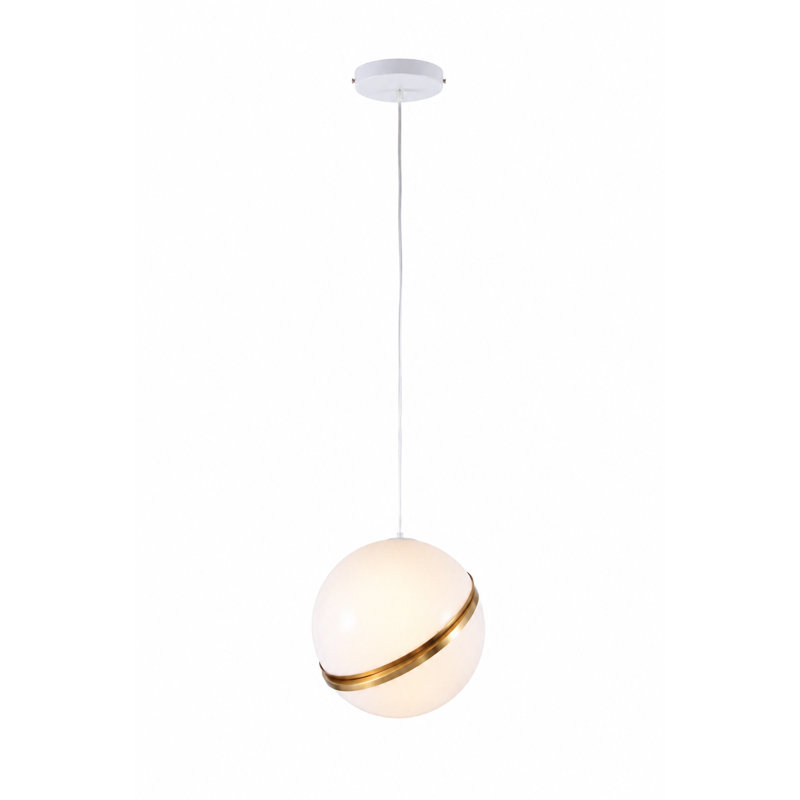 Luminaire suspendu sphérique 1 lumière Transitional, H 12 po x l 12 po x P 12 po