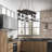 Palatine 6 - Light Glass and Iron Dimmable Chandelier