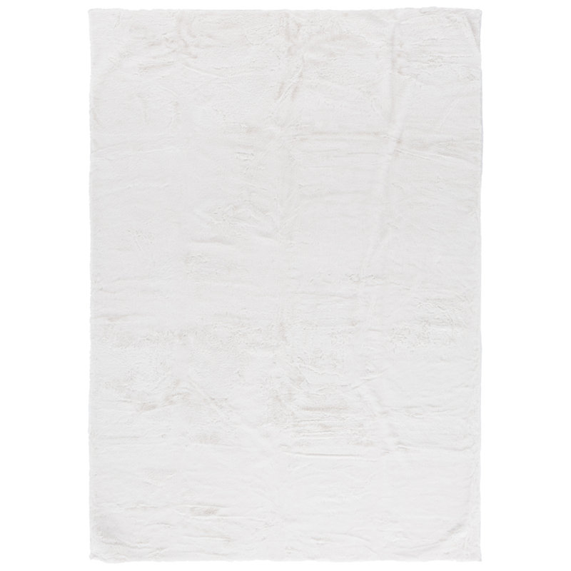 Zhang Faux Fur Rug Performance Machine Washable Abstract Rug, Rectangle 5' x 8'