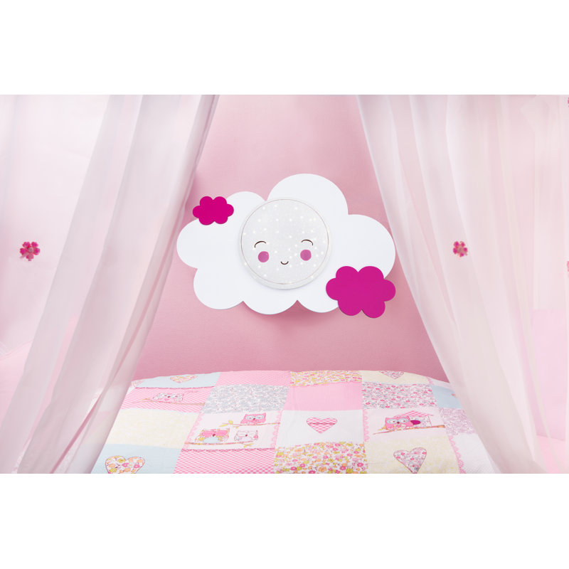 Dudek LED Flush Mount, Pink/White