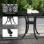 Table d'appoint d'extérieur en fonte d'aluminium avec trou pour parasol