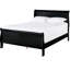 Lit double de style traditionnel noir, pièce de chambre à coucher en bois, livré avec tête de lit et rails, sommier requis, lit simple à assembler, bois pour la chambre à coucher, avec-885034330-885034331