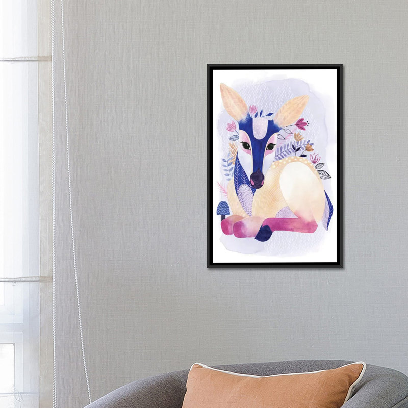 «Gerharda Enchanting Forester IV», art encadré, Toile encadrée noire, H 26 po x l 18 po x P 1,5 po