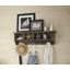 Portemanteau mural 48 po avec crochets et casiers de rangement Pomona, naturel-1591776398
