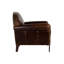FAUTEUIL BASTONI - CUIR CHOCOLAT - Brun
