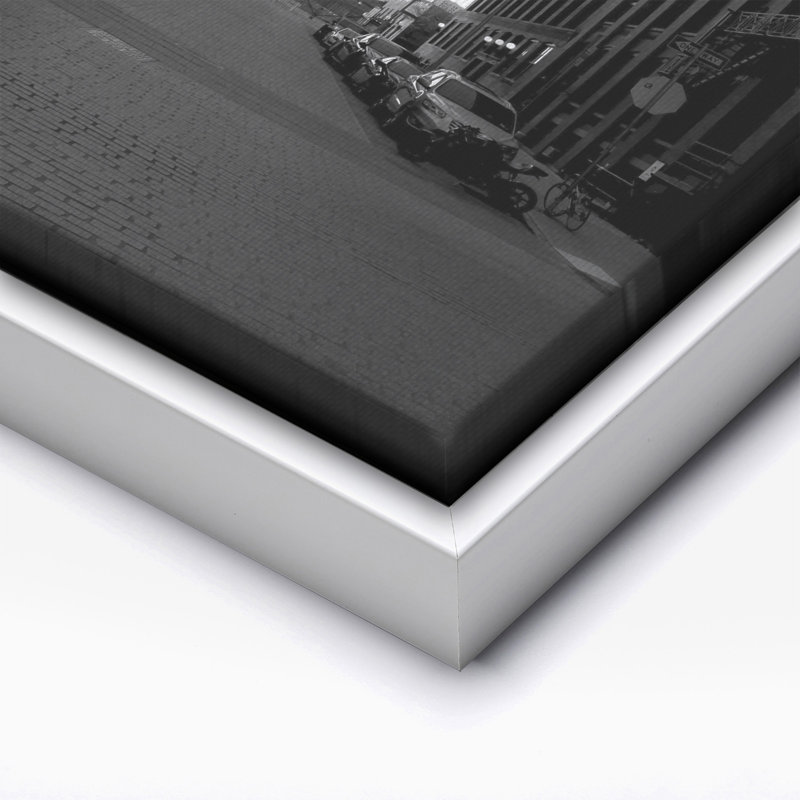Rues de Brooklyn, 18"H x 24"W, Canvas, White Framed