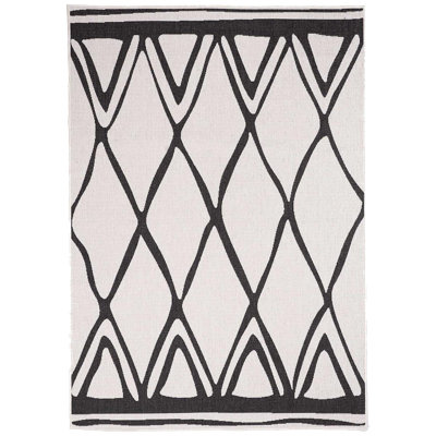 Holdridge Geometric Hand Woven Indoor / Outdoor Area Rug