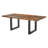 Solid Wood Top Metal Base Dining Table