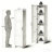 Tall Narrow Storage Cabinet with 3 Adjustable Shelves for Living Room/Kitchen/Laundry/Bedroom-116935312