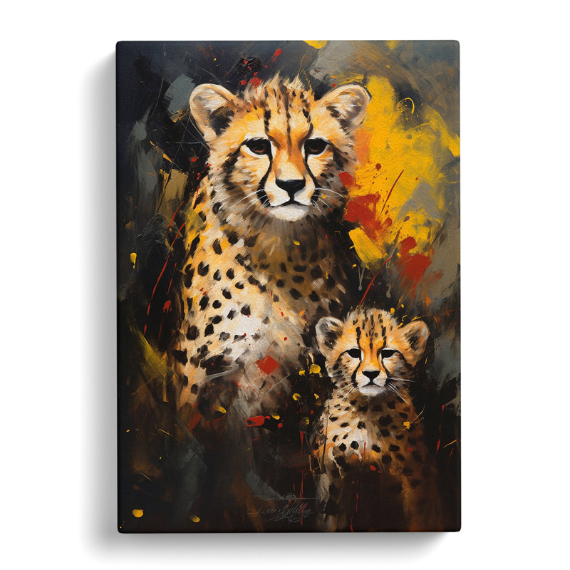 Cheetah Expressionism - No Frame Print, 50cm H x 35cm W x 3cm D