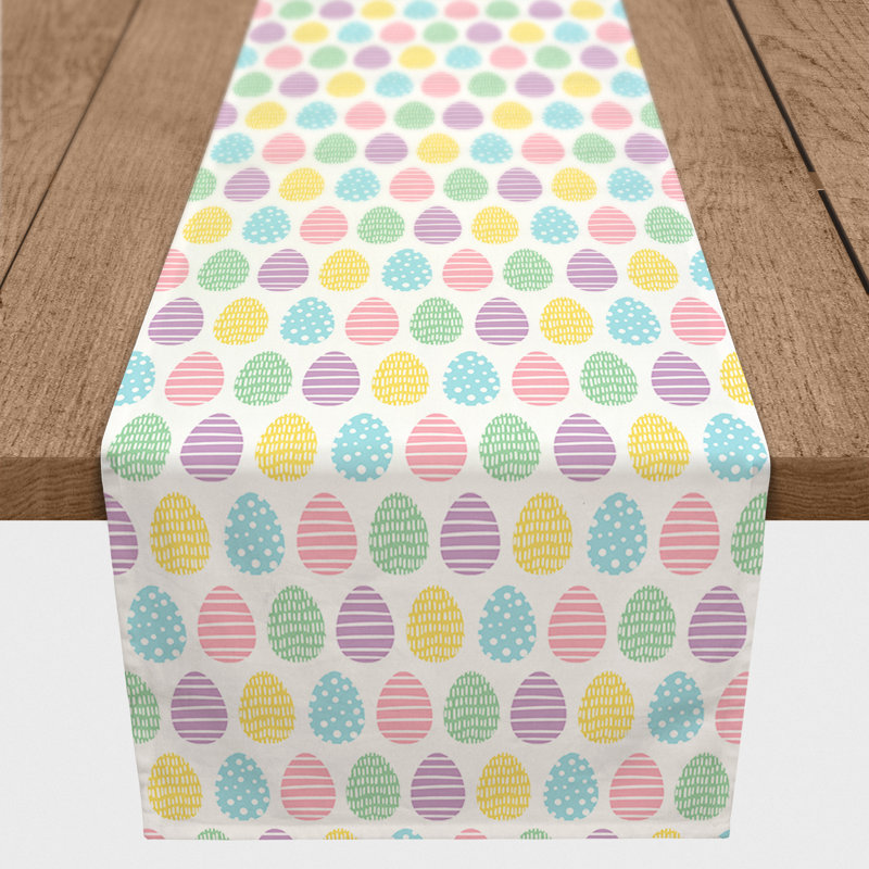 Chemin de table rectangulaire en polyester Cyenna, 90 po x 16 po