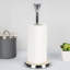 Porte-essuie-tout en acier inoxydable | Distributeur de papier essuie-tout à une main avec base lestée Easy Easy Accent en nacre, finition chromée-345025880