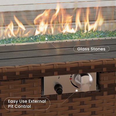 Terkel Rectangle Outdoor Fire Pit Table