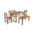 Ensemble de table et chaises d'extérieur en bois d'acacia de haute qualité