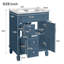 Meuble-lavabo 24 po avec lavabo en céramique, petite armoire de salle de bain moderne, 2 tiroirs et tablette réglable-856880948
