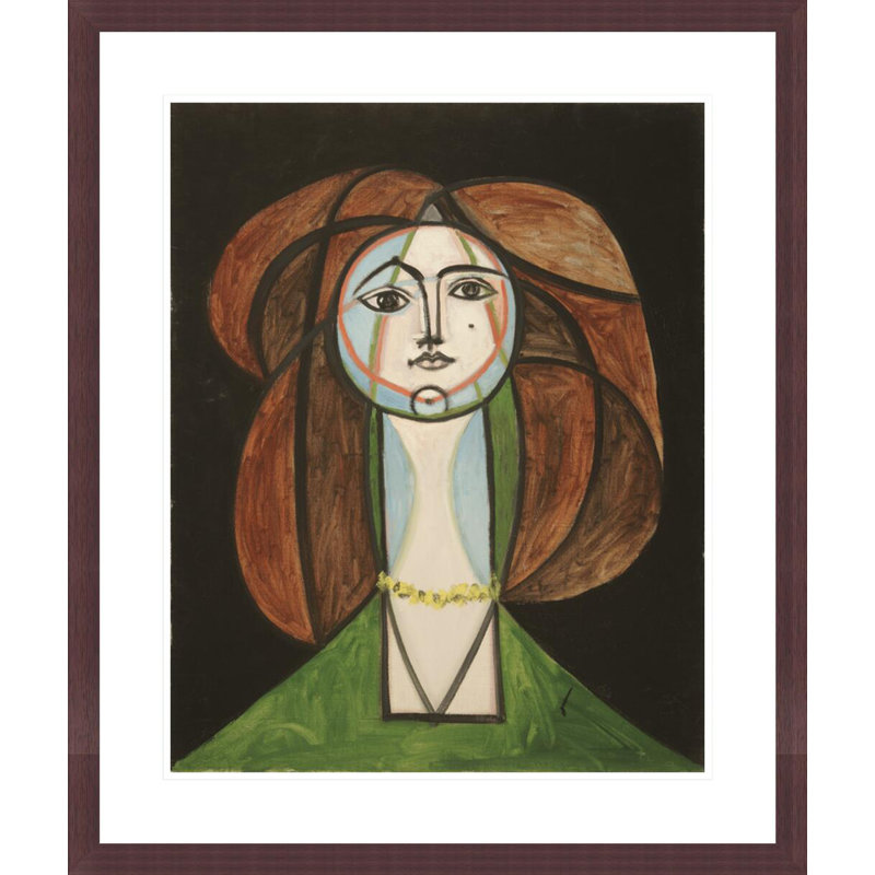 Femme au collier jaune par Pablo Picasso, H 27,81 po x l 23,5 po