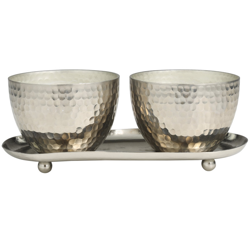 Ensemble de 2 bougies parfumées, Argent