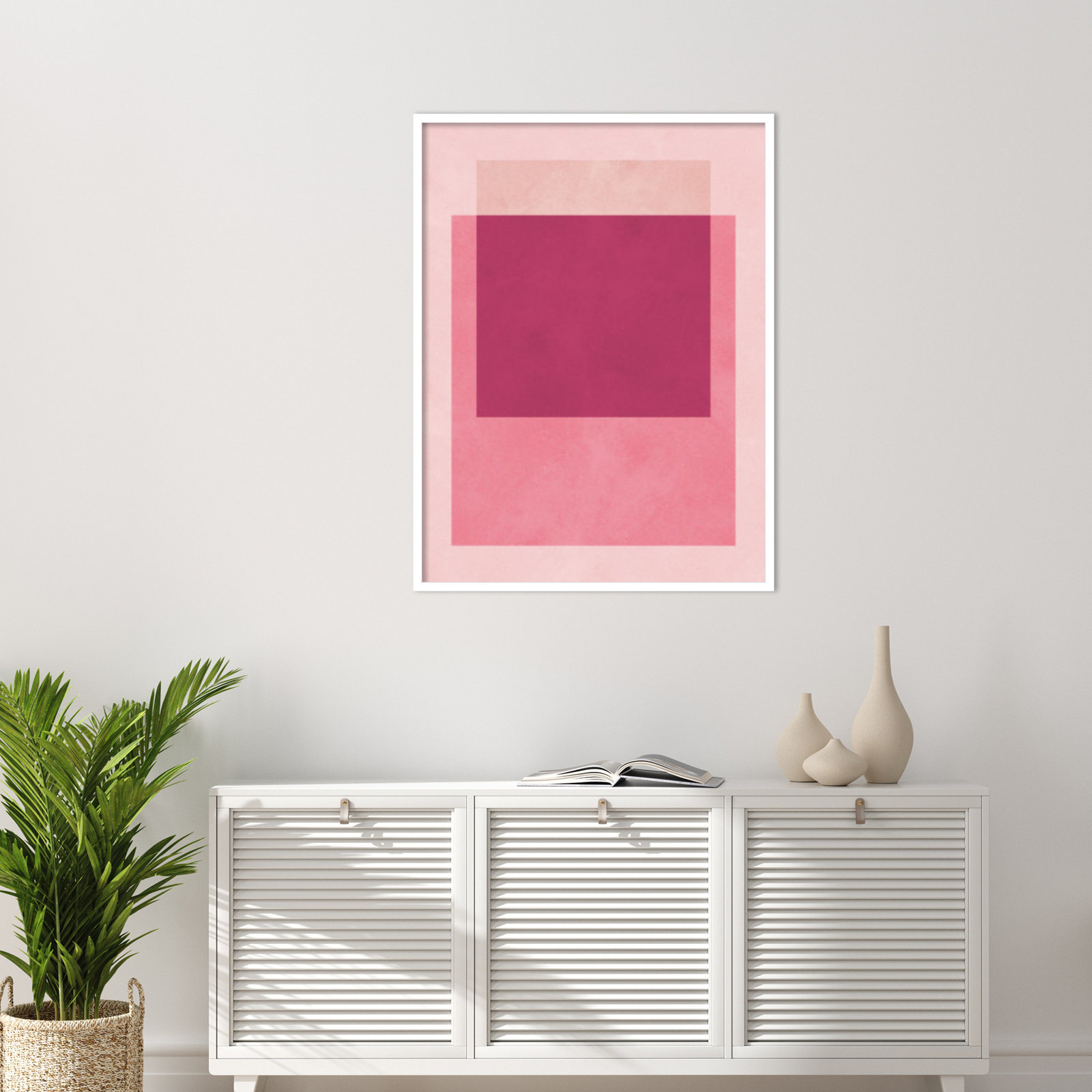 Overlapping Geometry 12 Print, 41" H x 31" W, White