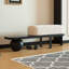 Banc rembourré blanc + noir-594714768