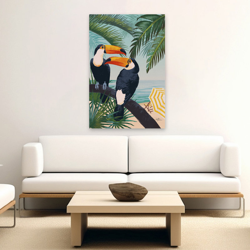 Welcome To Paradise VII No Ship Crop - Animal Beach Parasols de plage, art beige, H 60 po x l 40 po