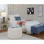 Grand pouf rond en tissu tricoté par