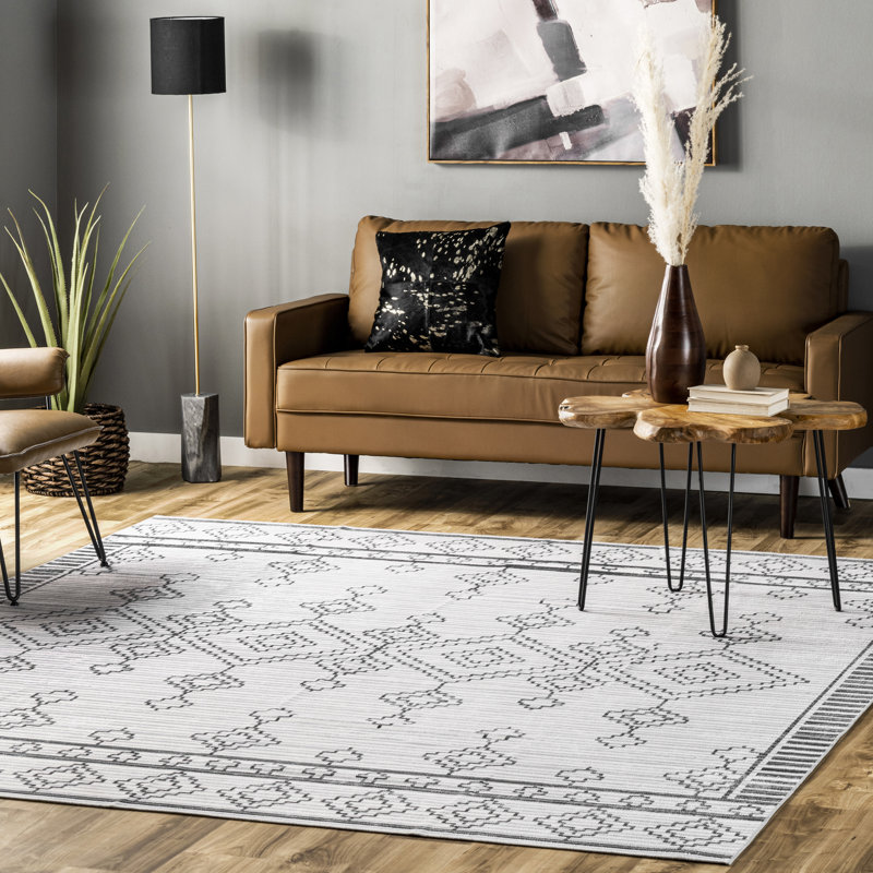 Bonny SpinClean Diamond Striped Machine Washable Area Rug, Rectangle 5' x 8'