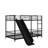 Twin Over Twin Size Metal Bunk Bed With Slide-1133128946
