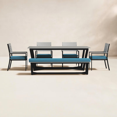 Abby 79" Patio Dining Set
